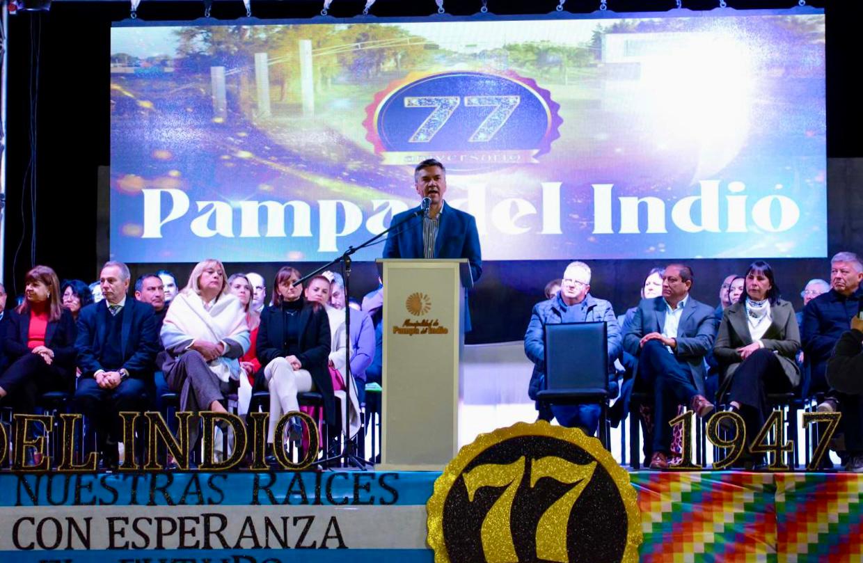 PAMPA DEL INDIO CELEBRÓ SUS 77 AÑOS CON NUEVAS OBRAS PARA LA COMUNIDAD