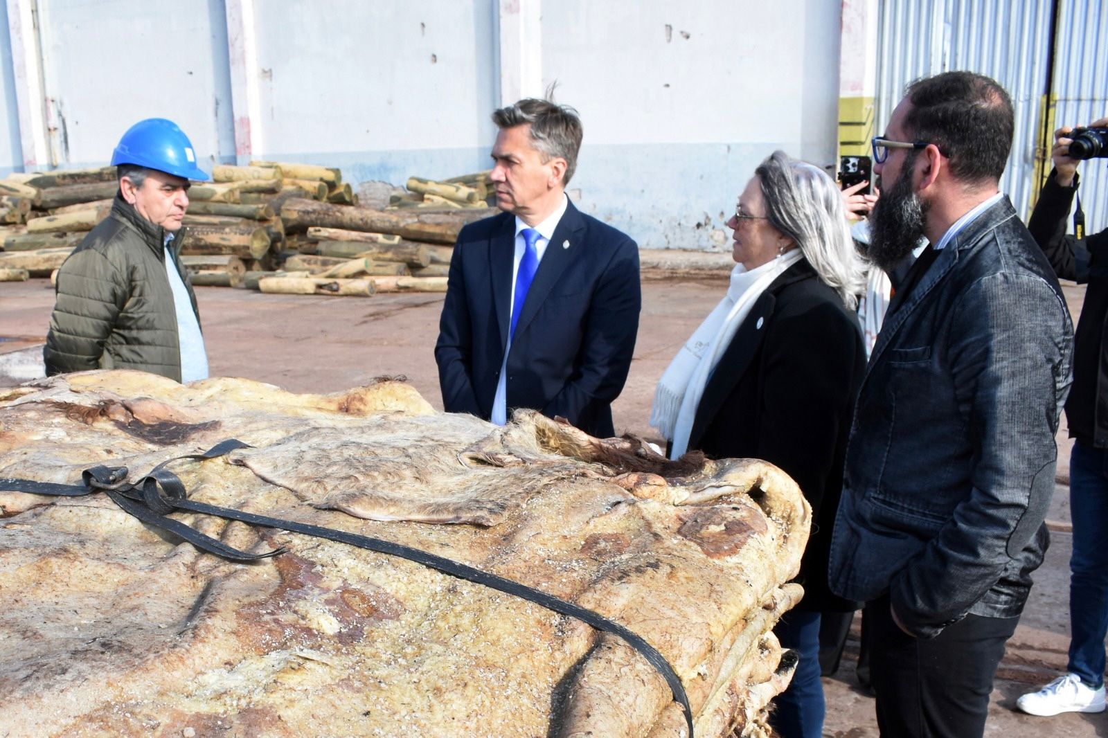 PUERTO DE BARRANQUERAS: EL GOBERNADOR CONSTATÓ LA HISTÓRICA EXPORTACIÓN DE 50 CONTENEDORES DE CUERO SALADO A CHINA